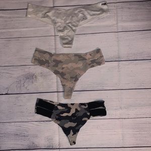 PINK/VS Camo Panty Bundle (3)